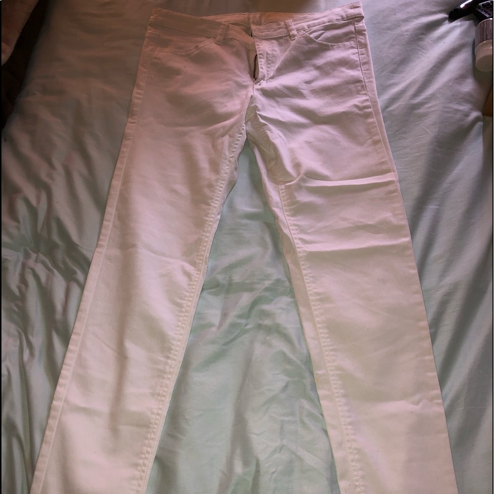 H&M Straight Leg White Jeans